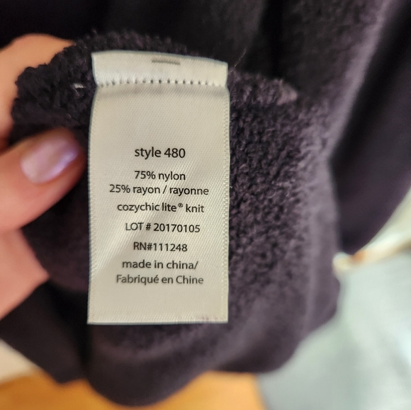 Barefoot Dreams Cozychic Lite Coastal Hooded Cardigan, size xs/s - Picture 7 of 10